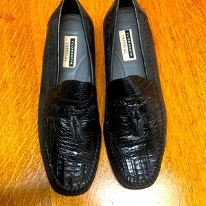 Florsheim Imperial Black Alligator Shoes Size 12 D